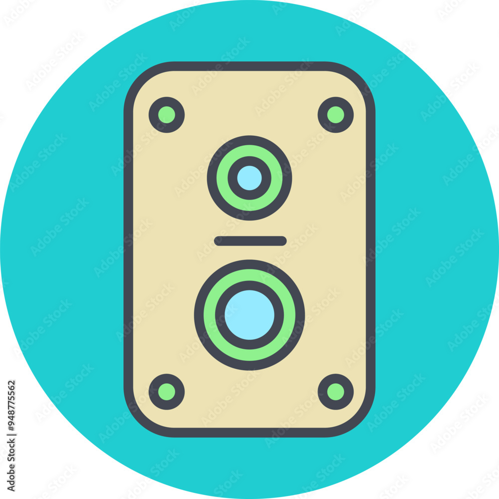 Sticker speaker vector icon