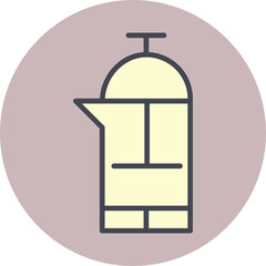 French Press Vector Icon