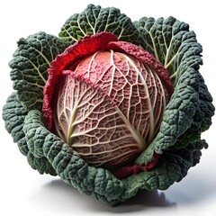 red cabbage isolated on white background