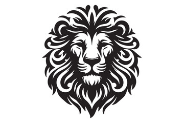 lion head silhouette vector illustration