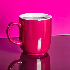 cup of coffee with pink ribbon