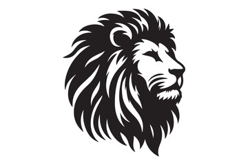 lion head silhouette vector illustration