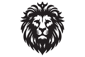 lion head silhouette vector illustration
