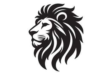 lion head silhouette vector illustration