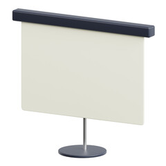 Fototapeta premium Projector Screen 3D Icon Illustration