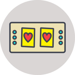 Cards Table Vector Icon