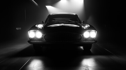 Naklejka premium Black and white Car photography