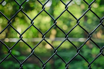 Fototapeta premium A chain link fence symbolizing the strength of connections in relationships