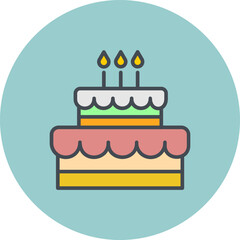 Birthday Cake Vector Icon