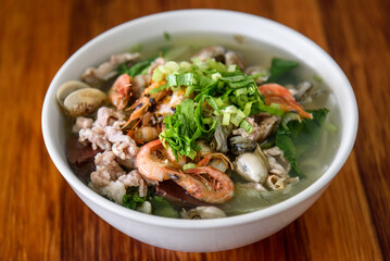 Kway teow, the well-know flat rice noodles of the Teochew people. Traditional food from Chaoshan area in china.