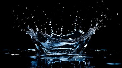 A Blue Water Fluid Liquid Splash Background