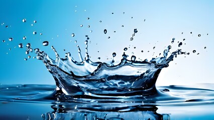 A Blue Water Fluid Liquid Splash Background