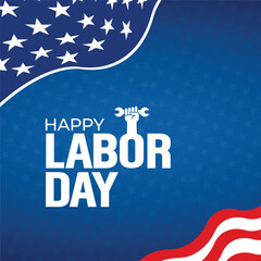 Happy labor day in United States of America (USA) background vector design