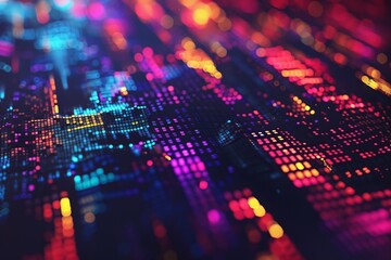 Obraz premium Abstract digital background with pixelated patterns