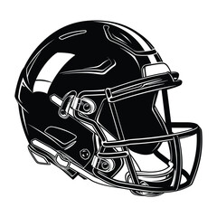 Fototapeta premium American football helmet silhouette vector