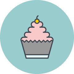 Cupcake Vector Icon