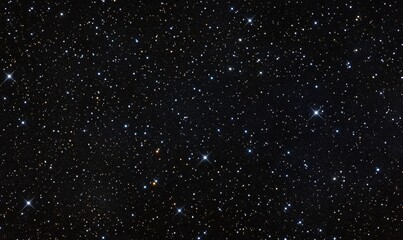 Obraz premium Dark night sky with bright shiny stars and constellations