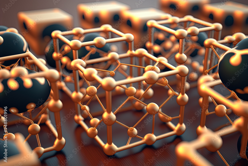 Poster Abstract connection concept with complex technology structure of connected data