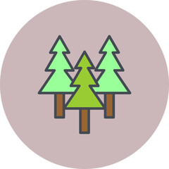 Evergreen Tree Vector Icon