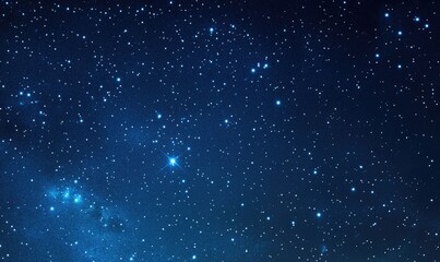 Fototapeta premium Dark night sky background with shiny stars