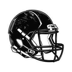 Naklejka premium American football helmet silhouette vector