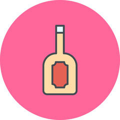 Wine Label Vector Icon
