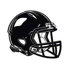 American football helmet silhouette vector © Amazinart