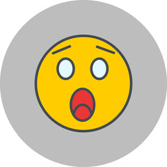 Astonished Face Vector Icon