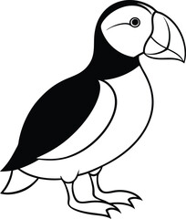 Charming bird design for children’s coloring
