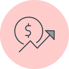 Money Growth Vector Icon