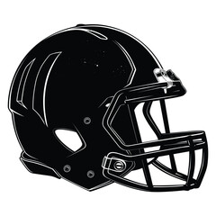 American football helmet silhouette vector