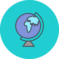 Earth Globe Europe-Africa Vector Icon