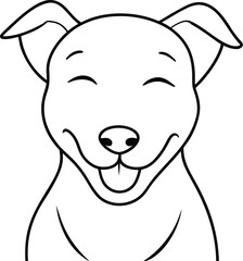 Cute dog vector with a wagging tail and playful stance for kids
