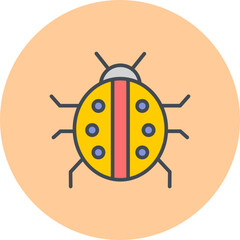 Lady Beetle Vector Icon