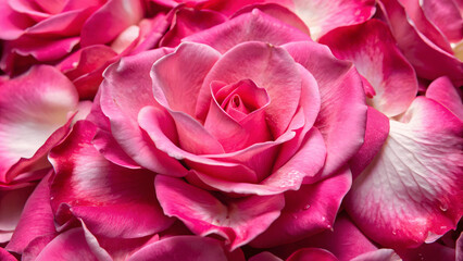 Naklejka premium A macro shot of a rose petals background