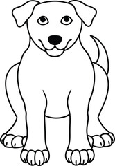 Fototapeta premium Adorable puppy vector with a sweet smile and cheerful pose 