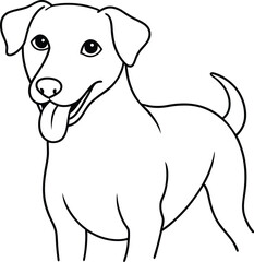Fototapeta premium Adorable puppy vector with a cheerful stance and playful pose 