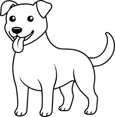 Fototapeta premium Joyful puppy vector with a playful tail and happy face for kids 