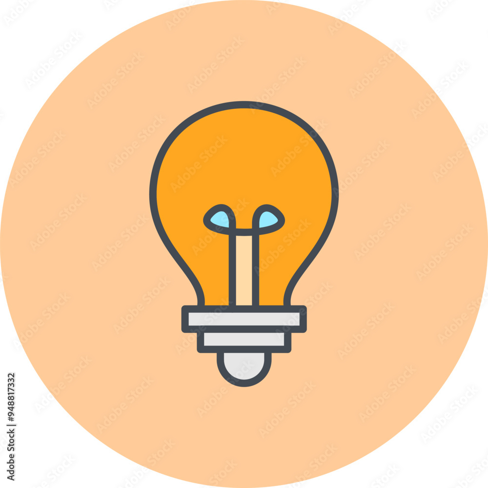 Wall mural Light Bulb Vector Icon