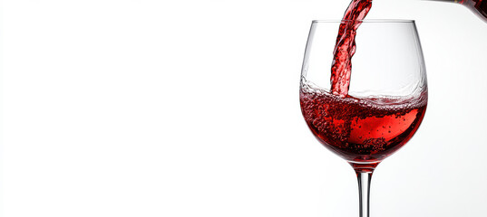 Red wine being served in glass