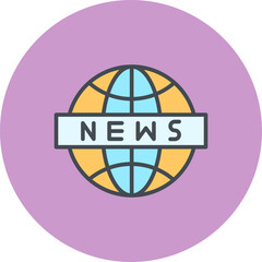 News Globe Vector Icon