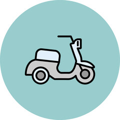 Motor Scooter Vector Icon