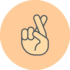 Crossed Fingers Vector Icon