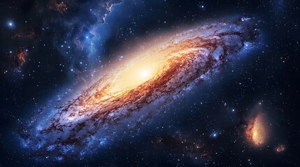 Fototapeta premium Spiral Galaxy in the Vastness of Space