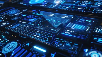 Fototapeta premium Futuristic Technology Interface: A Glimpse into the Future