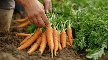 Harvesting Fresh Carrots from the Garden