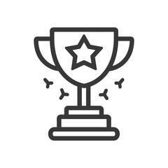 Trophy with a Star and Sparkling Effects