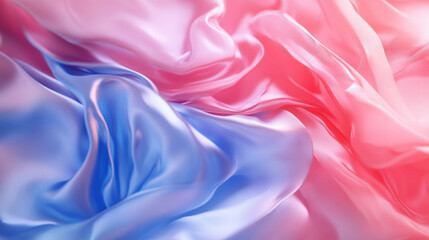 Fototapeta premium blue and pink abstract blur against a plain background, symbolizing chaos and dynamic movement. This artwork evokes a sense of energy and confusion through its vivid color gradients