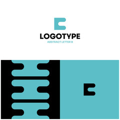 Logo Abstract B Letter Concept Modern Minimalism Flat Design