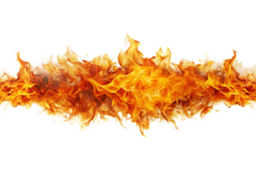 fire and flames isolated on a white background